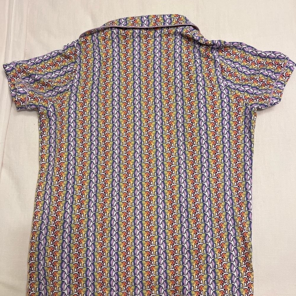 Roller rabbit tie dye daze polo pajama shirt